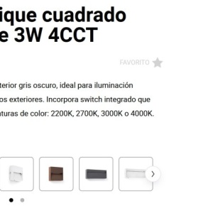 Mini Aplica exterior ambientala 3W 4CCT DUNE SQ gri - Img 3
