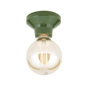 Mini Plafoniera din ceramica verde FROST