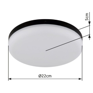 Mini Plafoniera LED design circular MATTHEW negru - Img 6
