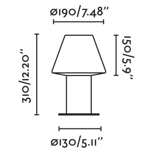 Mini Stalp de exterior stil modern IP44 Mistu 31cm 217822 universul-luminii.ro