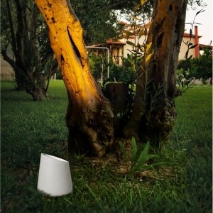 Mini stalp decorativ iluminat exterior IP65 FOX alb 84732 universul-luminii.ro