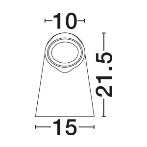 Mini Stalp din ciment iluminat exterior LED IP65 REXEL - Img 2
