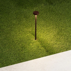 Mini Stalp LED cu tarus, iluminat exterior modern IP65 KIKO corten 24V - Img 4