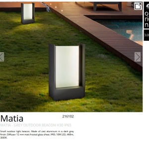Mini Stalp LED exterior design modern IP65 Matia H-30cm 219292 universul-luminii.ro