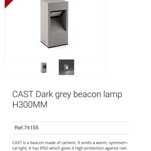 Mini Stalp LED iluminat exterior design modern IP65 CAST h-30cm 92492 universul-luminii.ro