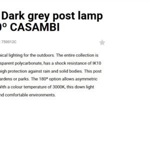 Mini Stalp LED iluminat exterior simetric 180º IP65 RUSH 25cm 3000K CASAMBI 128002 universul-luminii.ro