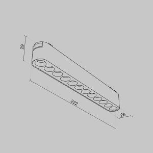Modul LED, accesoriu pentru sina magnetica Radity, Points negru 12W 3000K 131672 universul-luminii.ro