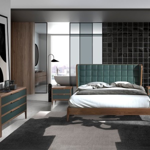 Noptiera cu 2 sertare design LUX Dark green - Img 7