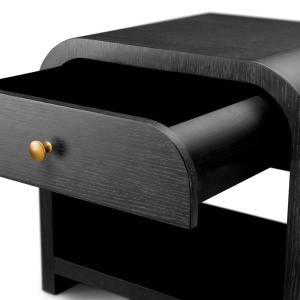 Noptiera design LUX, Furnir de stejar gri carbune, Rhodes - Img 7
