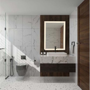 Oglinda baie cu iluminat LED IP44 4000K Deca, 60x80cm 161452 universul-luminii.ro