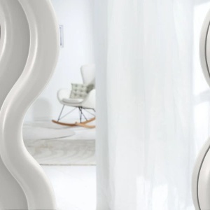 Oglinda de perete design modern CURVY 160cm, alb A-45942 VC - Img 3