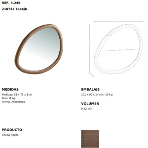 Oglinda decorativa design LUX Ovalada 95x75cm - Img 6