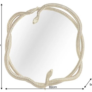 Oglinda decorativa design sarpe auriu SNAKE XL 85cm - Img 5
