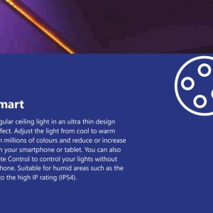 Panou LED CCT si RGB ultra-subtire protectie IP54 Harlow Smart Colour light 220982 universul-luminii.ro