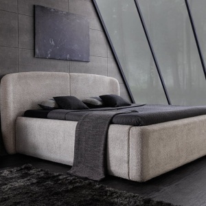Pat ART DECO 180x200cm greige boucle cu spatiu de depozitare - Img 9