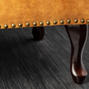 Pat de zi/ Canapea relax clasica stil englezesc Chesterfield galben mustar - Img 5