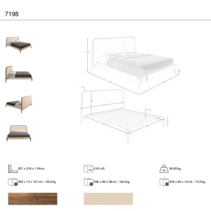 Pat dublu tapitat design LUX Cream 180x200cm - Img 10