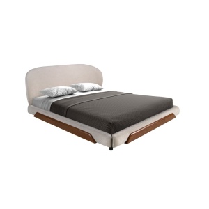Pat dublu tapitat design LUX Light grey 180x200cm