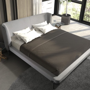 Pat dublu tapitat design LUX Light grey 180x200cm - Img 3