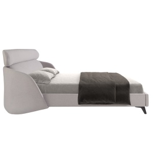 Pat dublu tapitat design LUX Light grey 180x200cm - Img 6