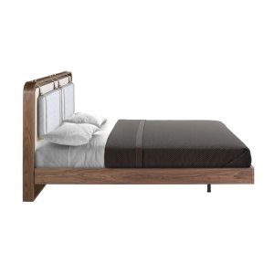 Pat dublu tapitat design LUX Walnut Veneer 160x200cm - Img 3