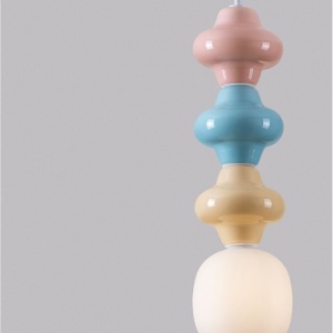 Pendul ceramic design modern CHIC roz/ albastru/ galben 152162 universul-luminii.ro