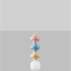 Pendul ceramic design modern CHIC roz/ albastru/ galben 232432 universul-luminii.ro