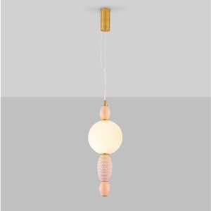 Pendul ceramic design modern LED CLEMENTINE portocaliu/ roz 224732 universul-luminii.ro