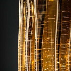 Pendul design Art Deco realizat manual Accordeon Vertical Gold 215132 universul-luminii.ro