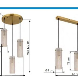 Pendul design decorativ Karolo 10cm, 15775H GL 247492 universul-luminii.ro