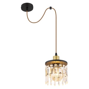Pendul design modern COMMA alama mat, negru 15cm - Img 1