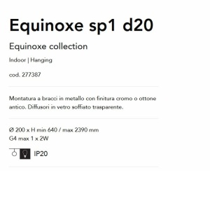 Pendul design modern Equinoxe sp1 d20 alama 119452 universul-luminii.ro