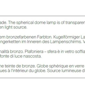 Pendul design modern Flusso bronz 20cm 212502 universul-luminii.ro