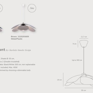 Pendul design modern Maple 55 negru 211882 universul-luminii.ro