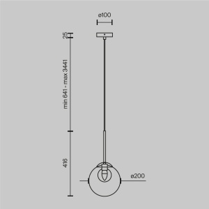 Pendul design modern minimalist Basic 226272 universul-luminii.ro
