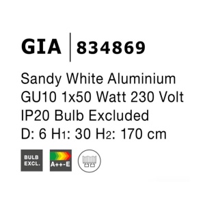 Pendul design modern minimalist GIA alb NVL-834869 - Img 2