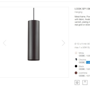 Pendul design modern minimalist LOOK SP1 BIG negru 158723 - Img 3