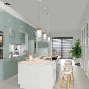 Pendul design modern Nora alb/ lemn 131572 universul-luminii.ro