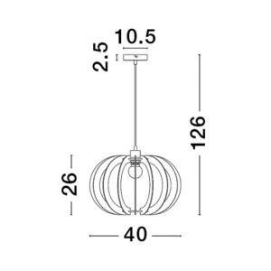 Pendul design modern OTTOLINE alb, natural 115732 universul-luminii.ro