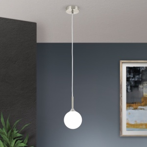 Pendul design modern SNOWWHITE crom satin - Img 1