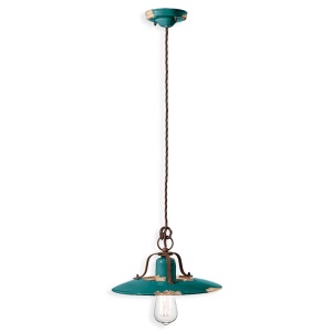 Pendul design retro realizat manual din ceramica COUNTRY, 30cm 216612 universul-luminii.ro