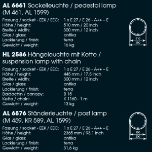 Pendul iluminat exterior din fier forjat, HL 2586 56082 universul-luminii.ro