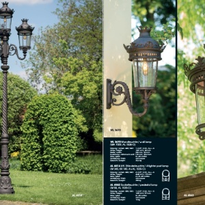 Pendul iluminat exterior din fier forjat, HL 2640 174032 universul-luminii.ro
