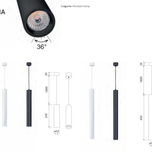 Pendul LED CCT BOLONIA 25cm alb - Img 3