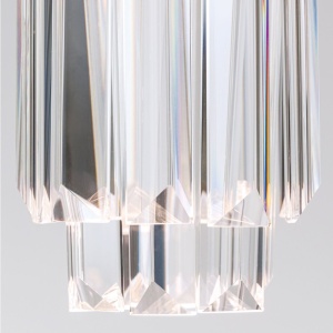 Pendul LED cu cristal K9 design elegant PRISM auriu - Img 6