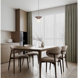 Pendul LED decorativ BARIS Nut Brown 22cm - Img 2