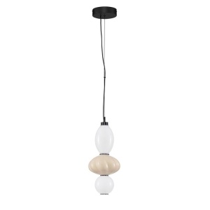 Pendul LED decorativ ceramic Bej, Alb, ONETA