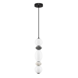 Pendul LED decorativ ceramic gri, alb, PALLINA