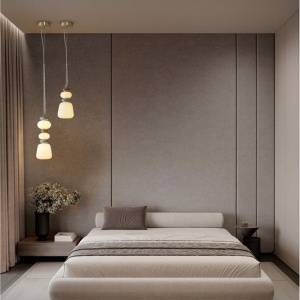 Pendul LED decorativ ceramic maro, albastru, alb, PALO II 168152 universul-luminii.ro