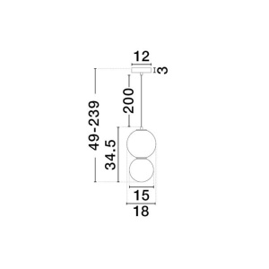 Pendul LED decorativ portelan jasper, sticla alb, NOESIS 244992 universul-luminii.ro